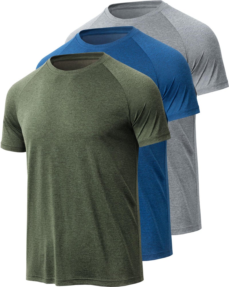 BALENNZ Workout Shirts for Men, Moisture Wicking Quick Dry Active Athletic Men's Gym Performance T Shirts - Image 1
